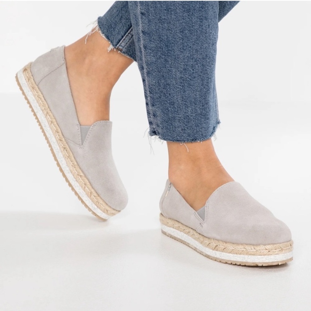 Toms Palma Drizzle Suede Espadrilles Slip Ons - Picture 3 of 10